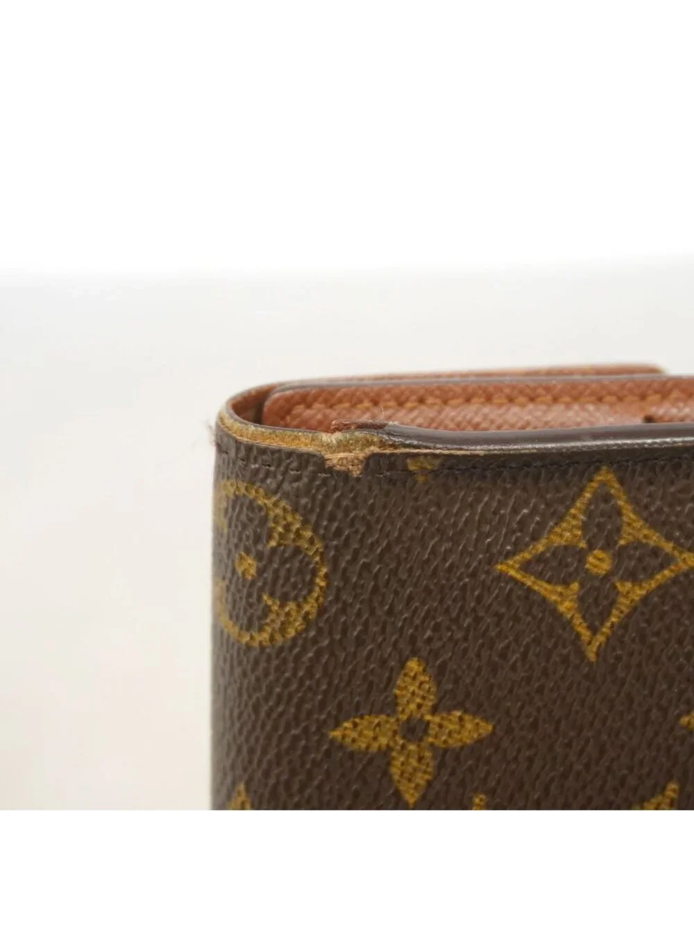 Louis Vuitton Trifold Wallet Monogram Porte Tresor International Brown